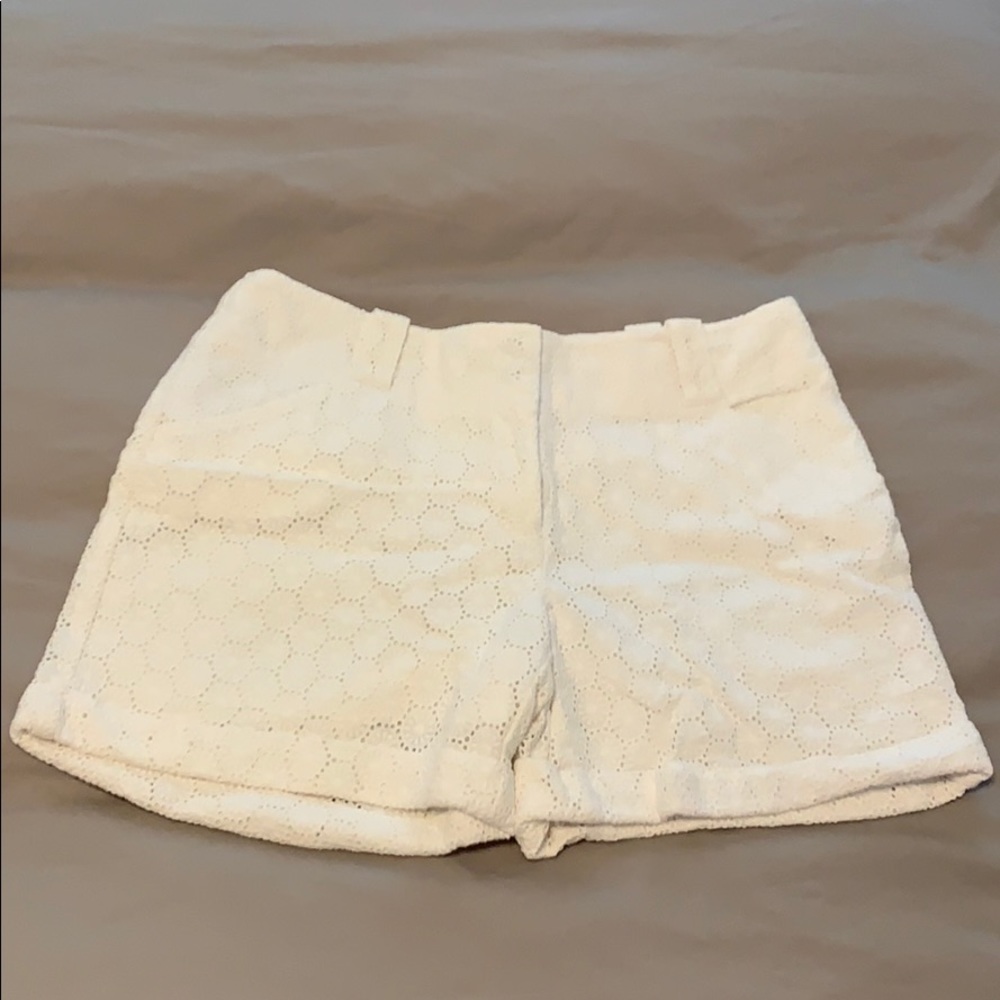 White Eyelet Shorts
